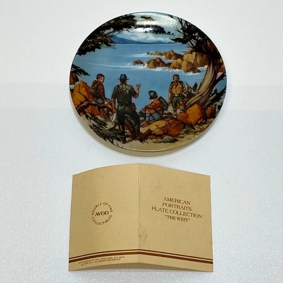 Avon American Portraits Plate Collection 1985 Set Of 5 Including Original Boxes - Picture 3 of 16